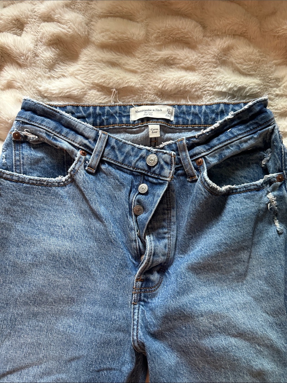 Abercrombie & Fitch Blue High-Rise Women’s Jeans Curve Love Size 27/4